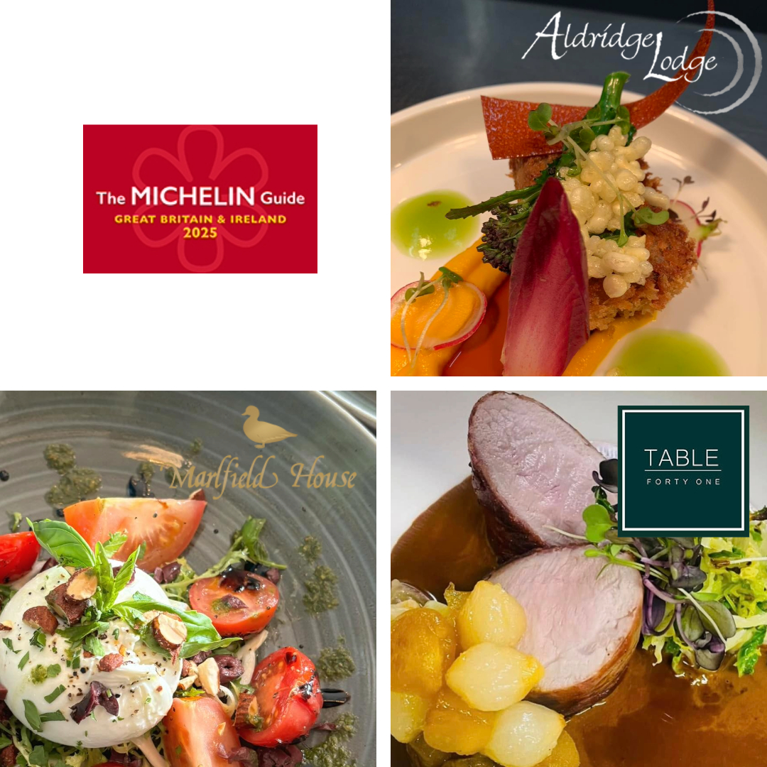 Collage of dishes from the three  Michelin Guide Entries based in Wexford